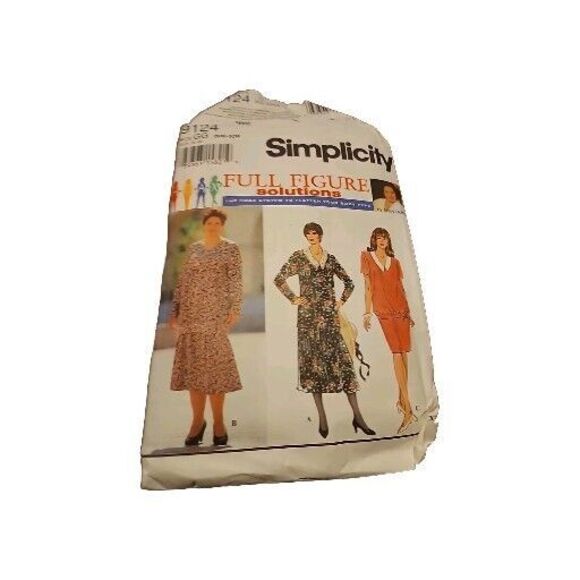 Simplicity Uncut Sewing Pattern 9124 Two Piece Dress Womens Size 26W-32W Vintage - Picture 1 of 6